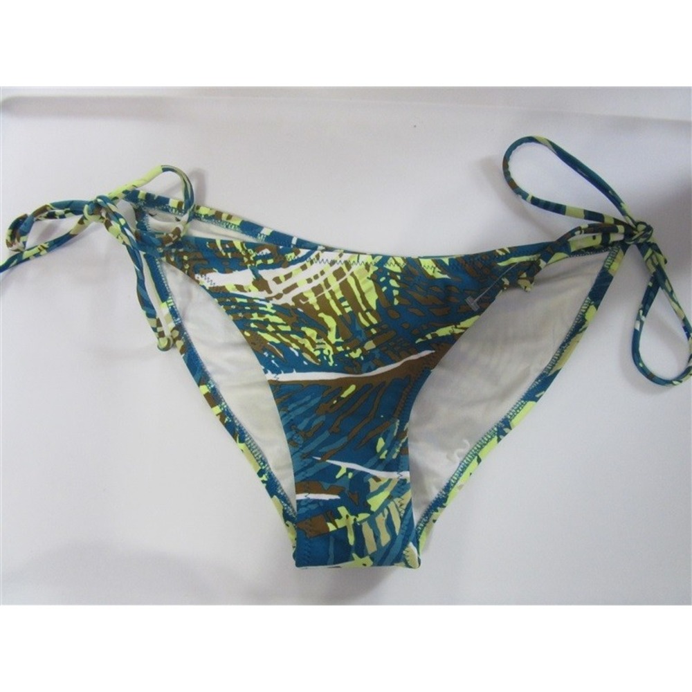 NWOT Volcom Da Palm M Side-Tie Ruched Cheeky Bikini Swim Bottom 132760